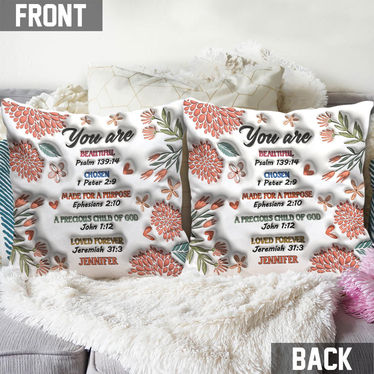 You Are Bible - Personalized Christian Throw Pillow