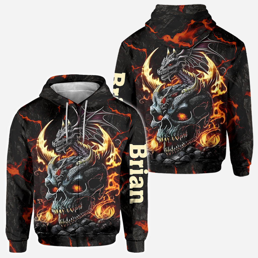 Skul and Dragon - Personalized Dragon All Over Shirt