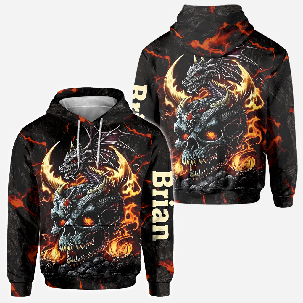 Skul and Dragon - Personalized Dragon All Over Shirt