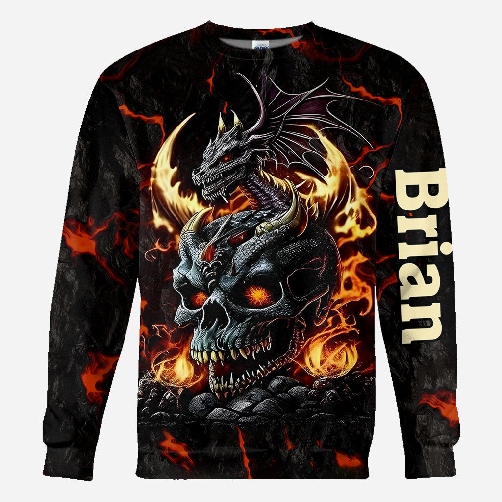Skul and Dragon - Personalized Dragon All Over Shirt