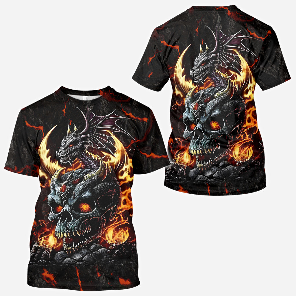 Skul and Dragon - Personalized Dragon All Over Shirt