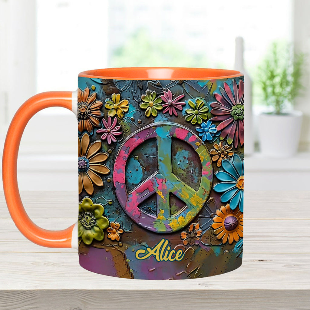 Hippie Soul – Personalisierte Tasse mit Hippie-Akzent