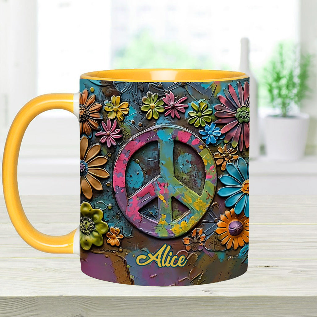 Hippie Soul – Personalisierte Tasse mit Hippie-Akzent