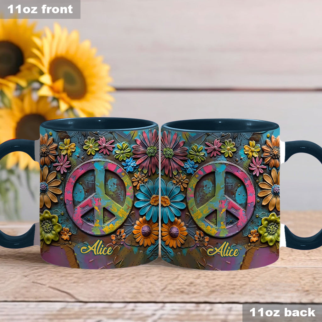 Hippie Soul – Personalisierte Tasse mit Hippie-Akzent