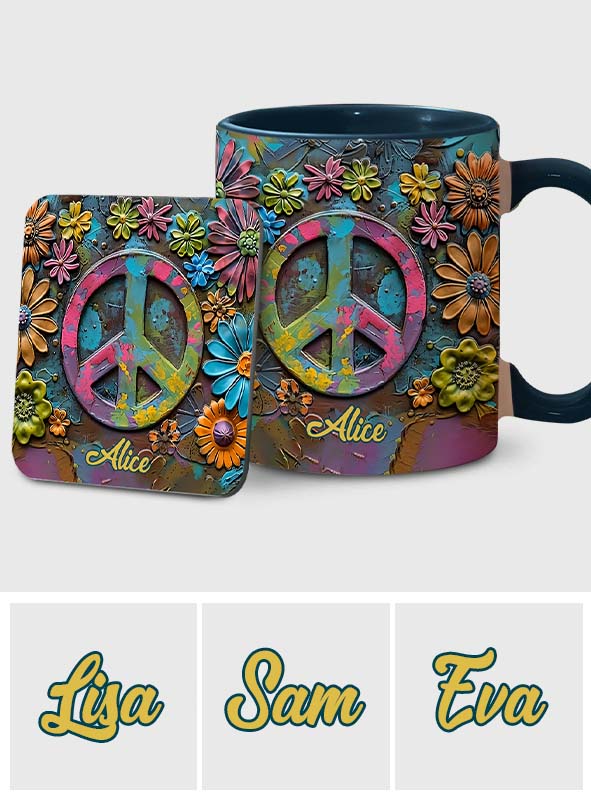 Hippie Soul – Personalisierte Tasse mit Hippie-Akzent