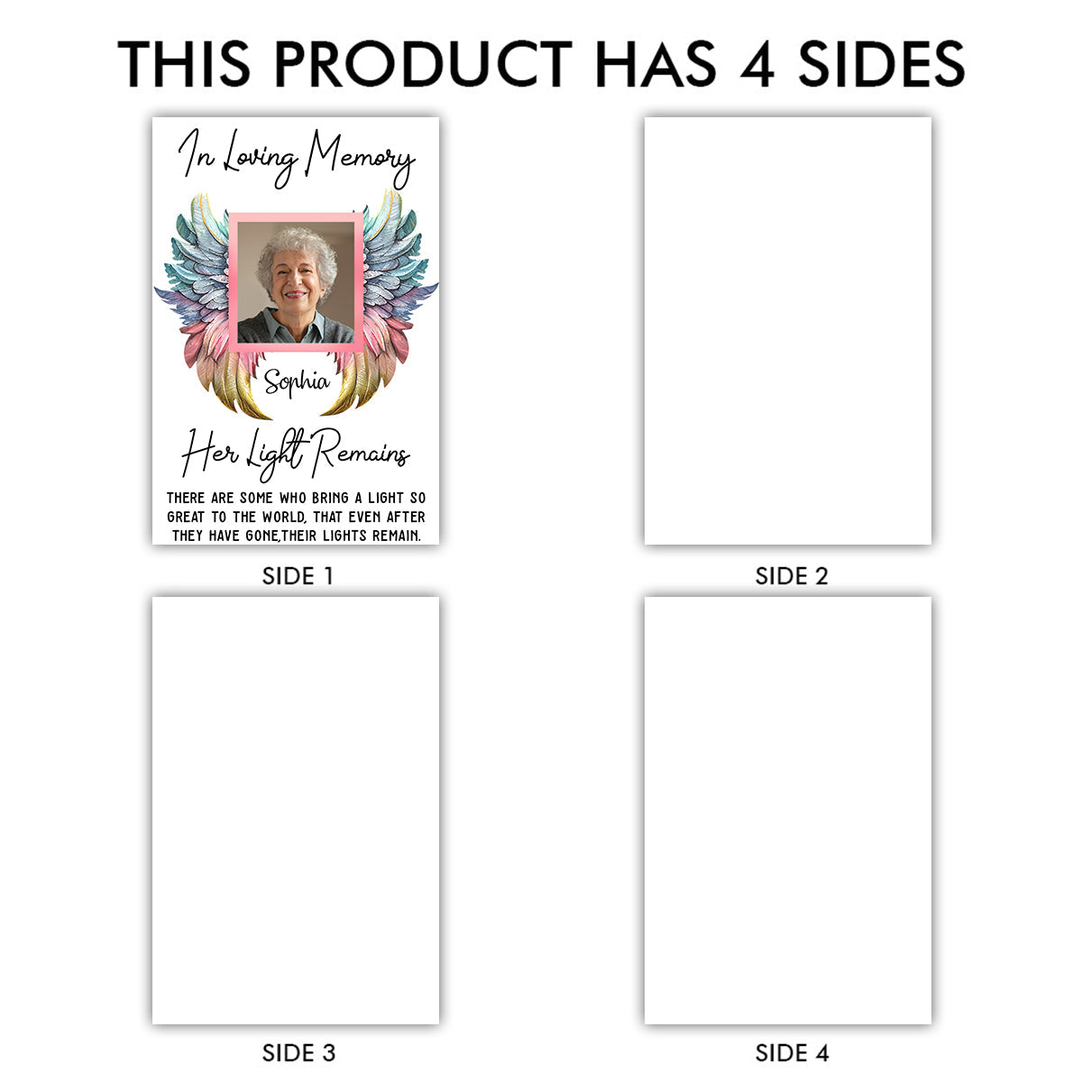 Ihr/Sein Licht bleibt – Personalisierte Gedenkkerzenlaterne