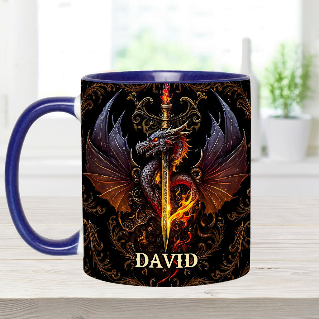 Herz eines Drachen – Personalisierte Tasse mit Drachenmotiv