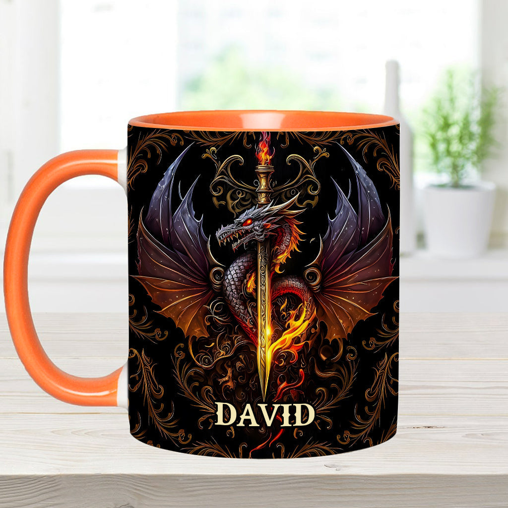 Herz eines Drachen – Personalisierte Tasse mit Drachenmotiv