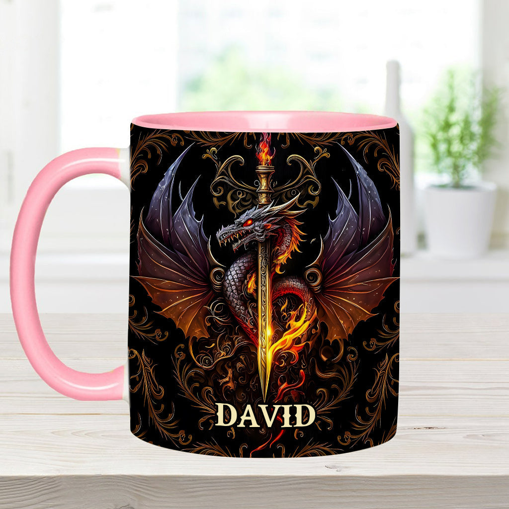 Herz eines Drachen – Personalisierte Tasse mit Drachenmotiv