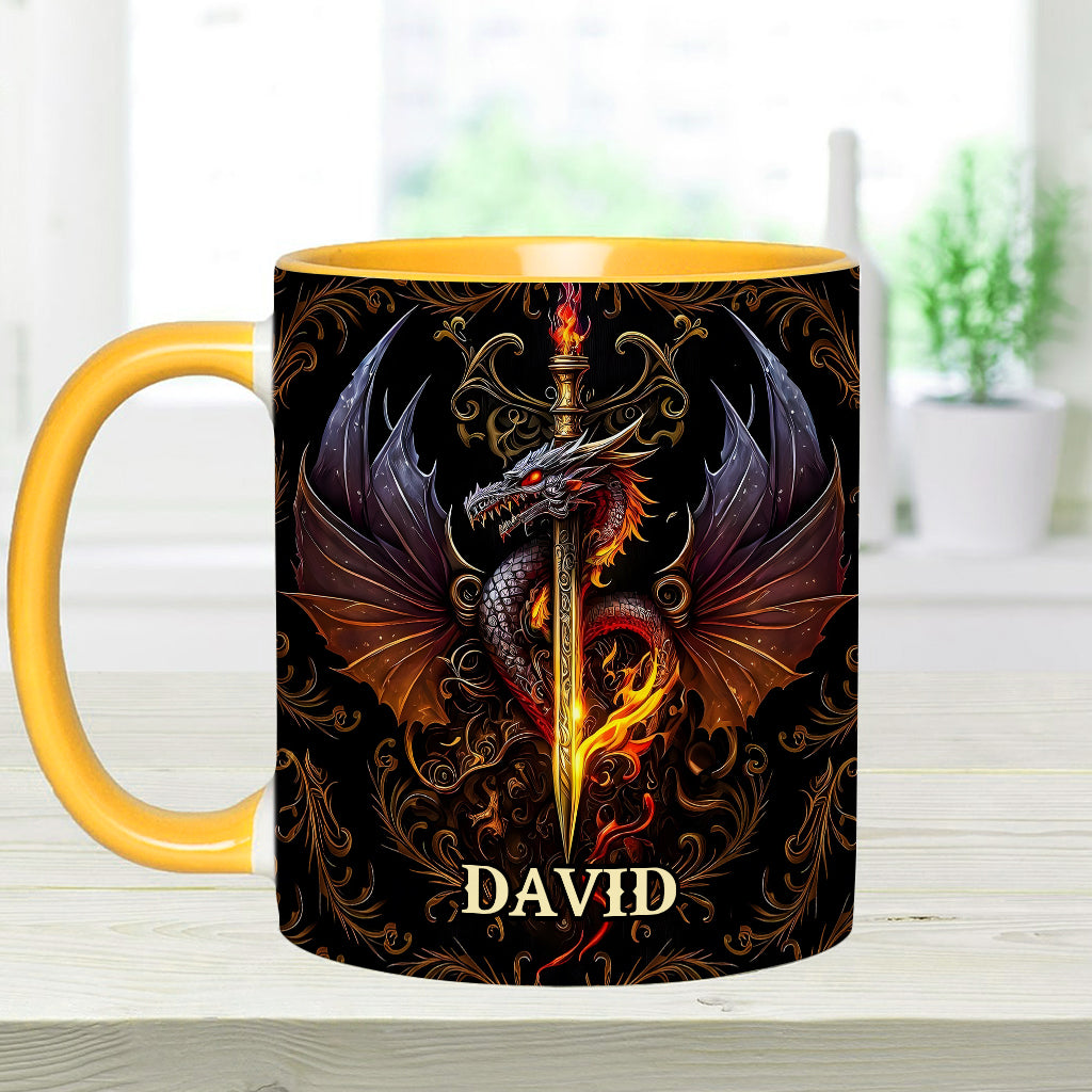 Herz eines Drachen – Personalisierte Tasse mit Drachenmotiv