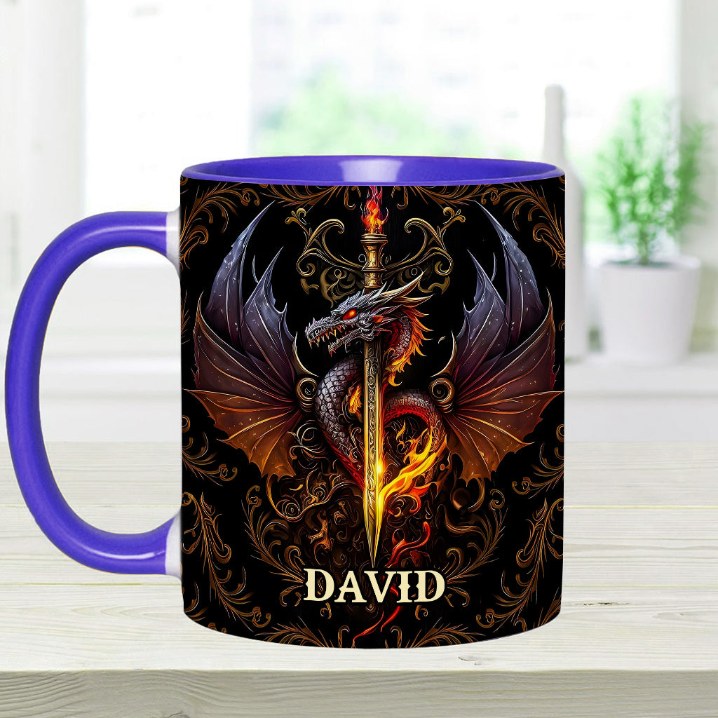 Herz eines Drachen – Personalisierte Tasse mit Drachenmotiv