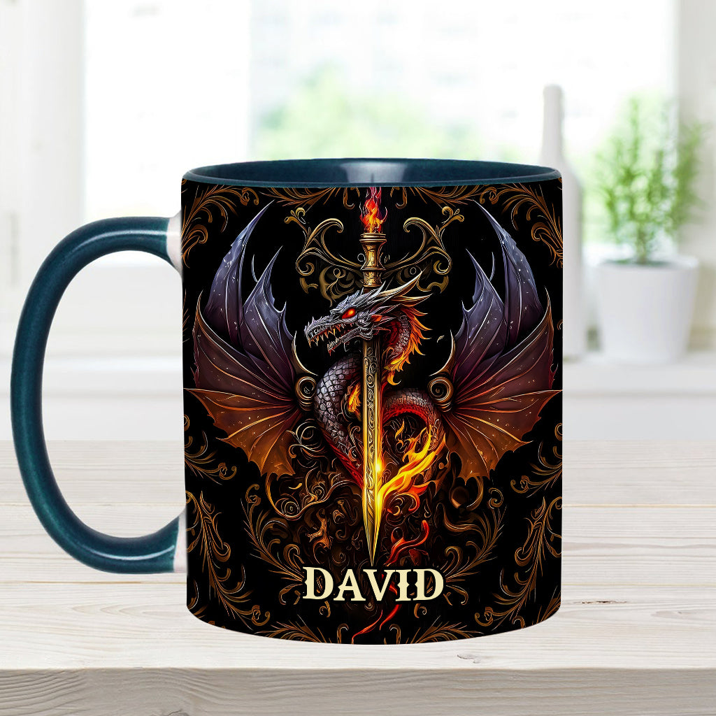 Herz eines Drachen – Personalisierte Tasse mit Drachenmotiv