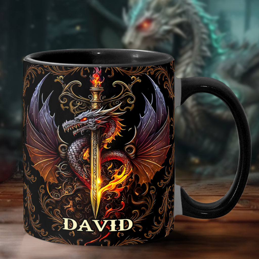 Herz eines Drachen – Personalisierte Tasse mit Drachenmotiv