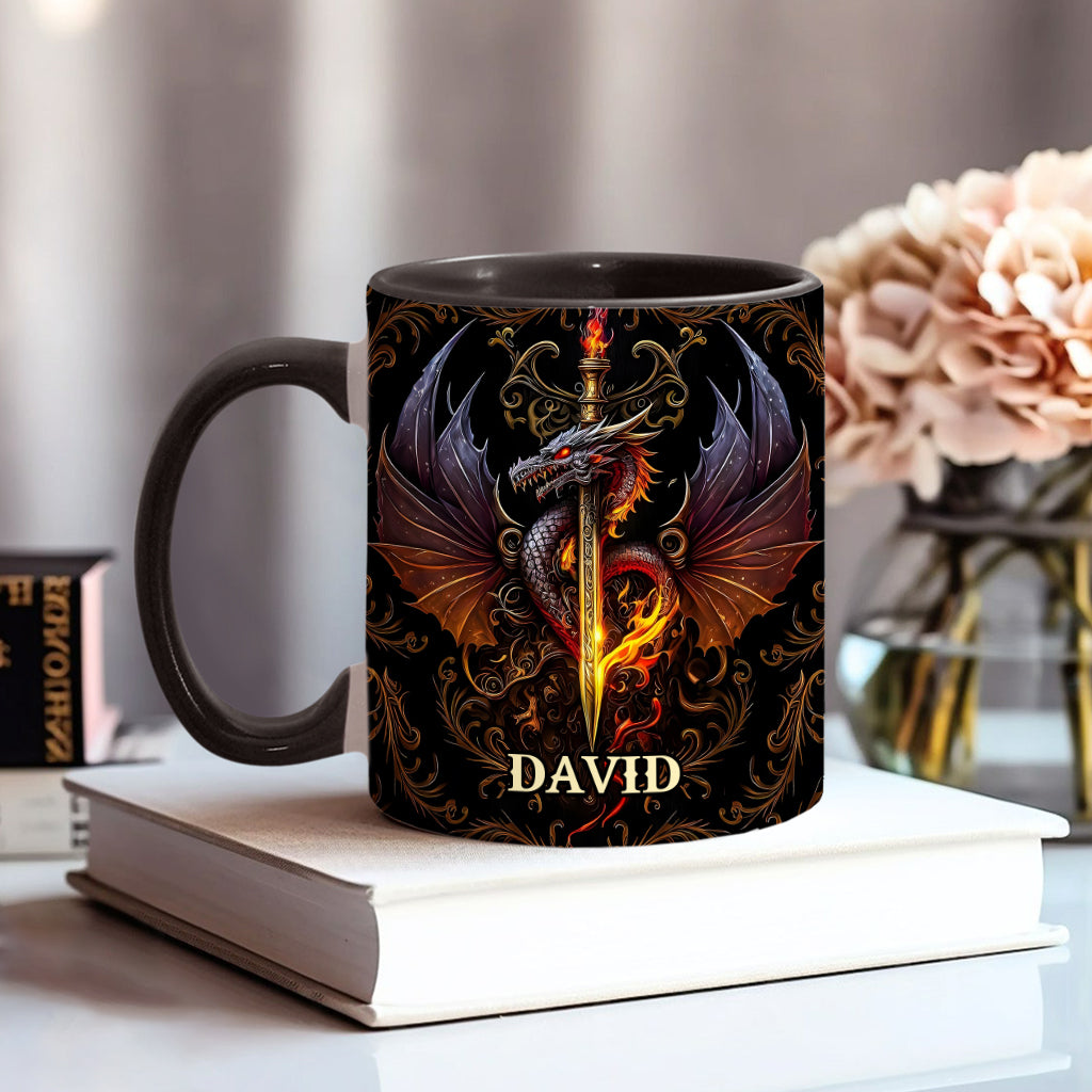 Herz eines Drachen – Personalisierte Tasse mit Drachenmotiv