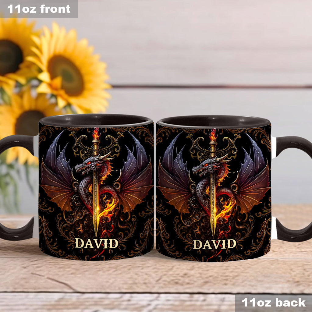 Herz eines Drachen – Personalisierte Tasse mit Drachenmotiv