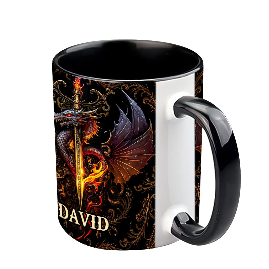 Herz eines Drachen – Personalisierte Tasse mit Drachenmotiv