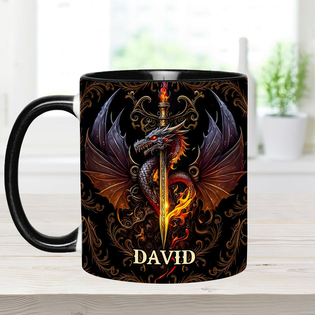 Herz eines Drachen – Personalisierte Tasse mit Drachenmotiv