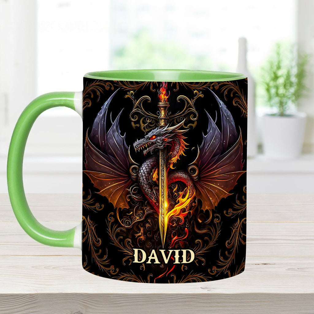 Herz eines Drachen – Personalisierte Tasse mit Drachenmotiv