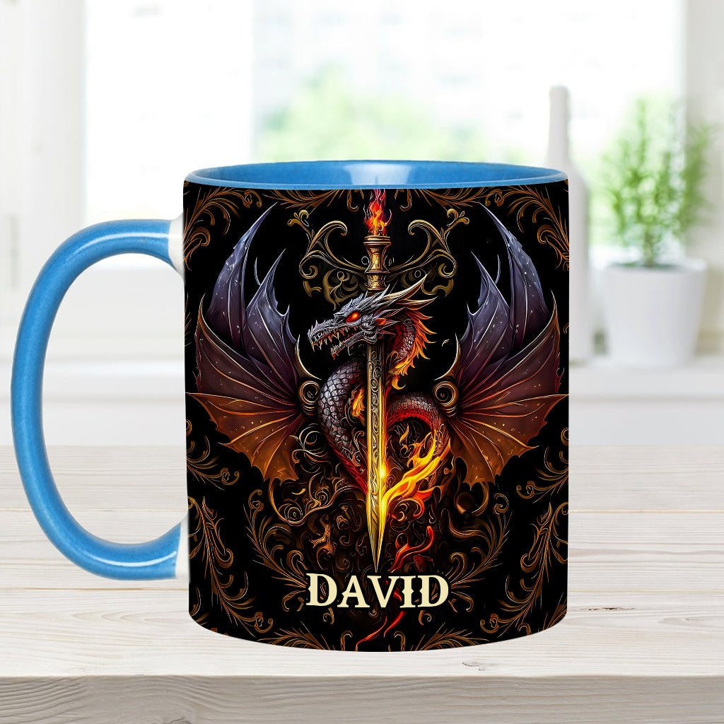 Herz eines Drachen – Personalisierte Tasse mit Drachenmotiv