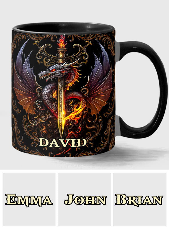 Herz eines Drachen – Personalisierte Tasse mit Drachenmotiv
