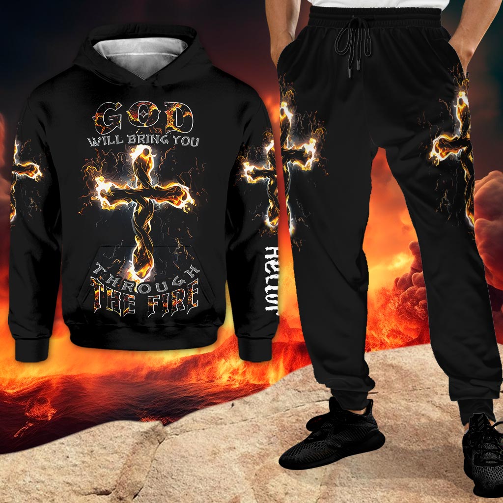 Bring You Through – Personalisierter christlicher Hoodie und Jogginghose