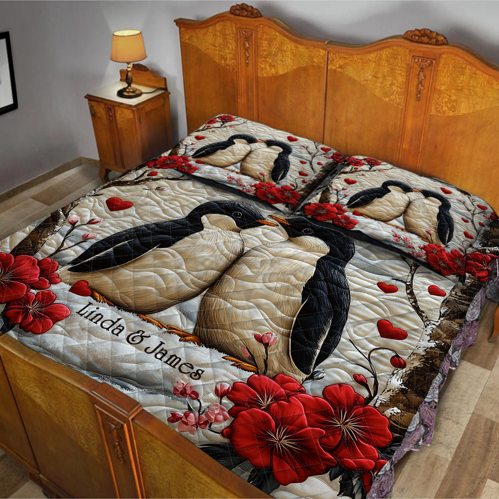 You're My Penguin - Personalized Couple Quilt Set