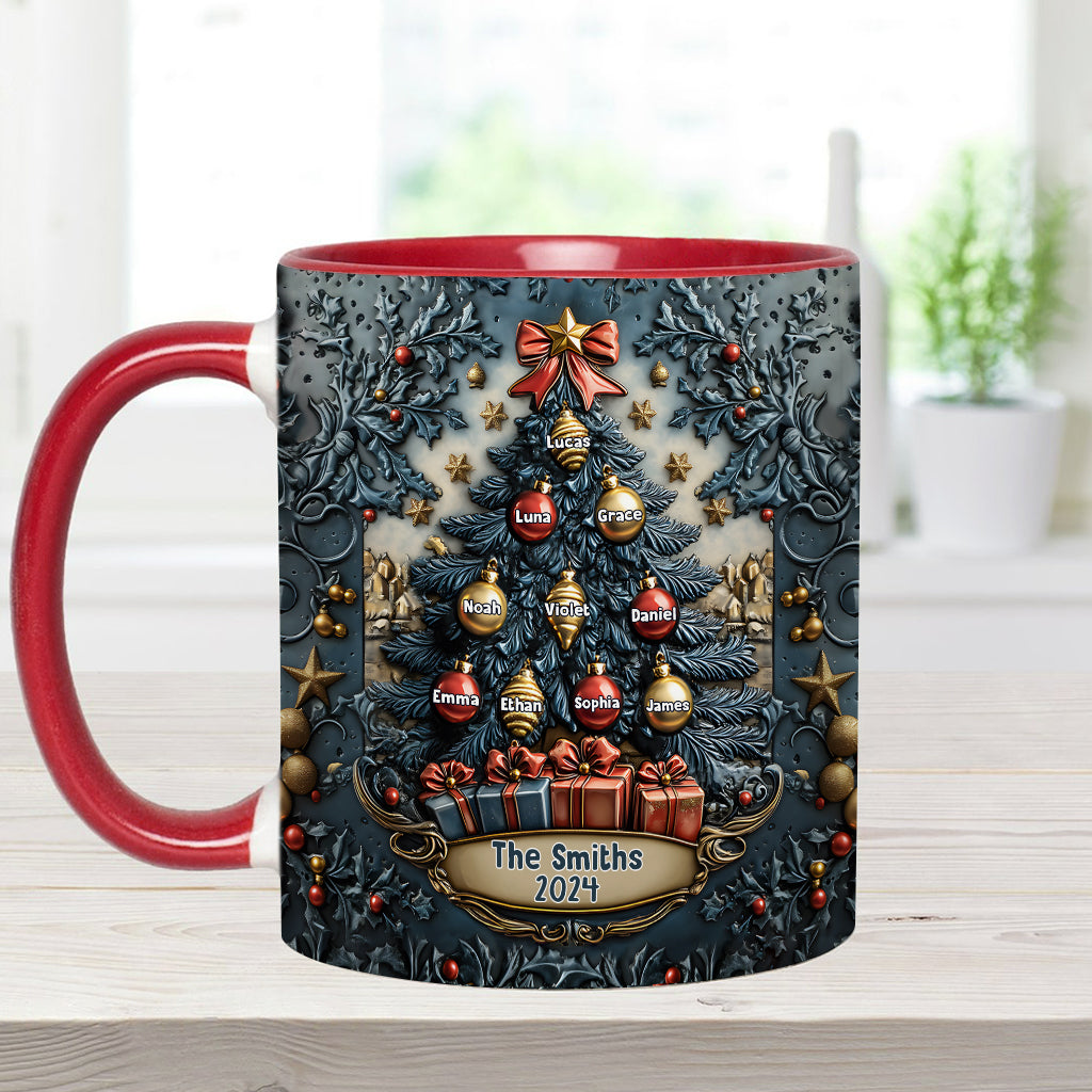 Merry Christmas - Personalized Family Accent Mug