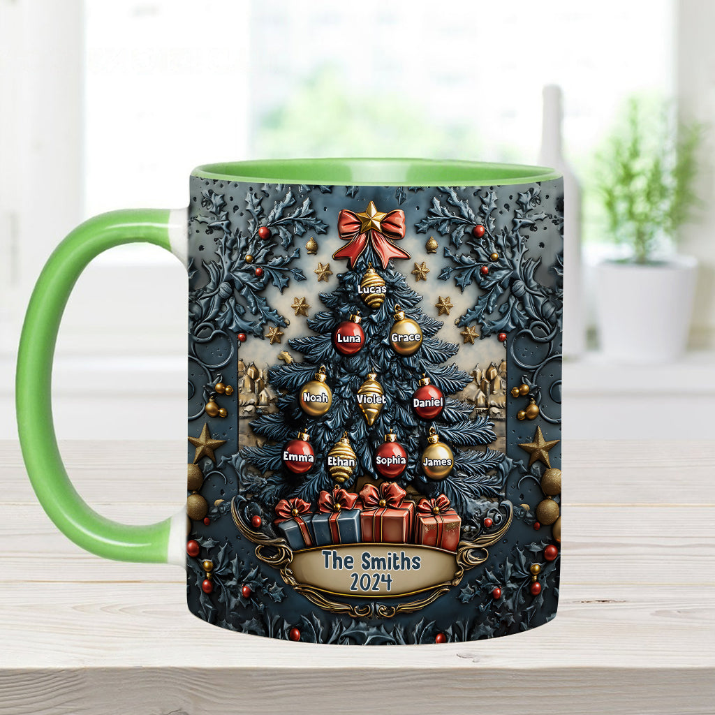 Merry Christmas - Personalized Family Accent Mug