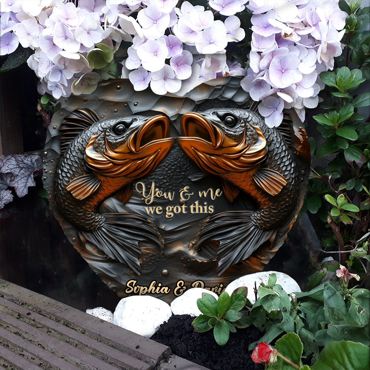 Angel-Liebe - Personalisierter Angel-Herzstein