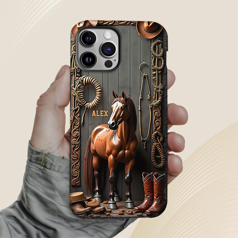 Love Horses - Personalized Horse Full Print Phone Case