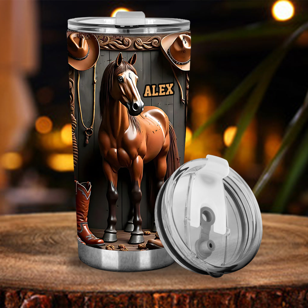Love Horses - Personalized Horse Tumbler