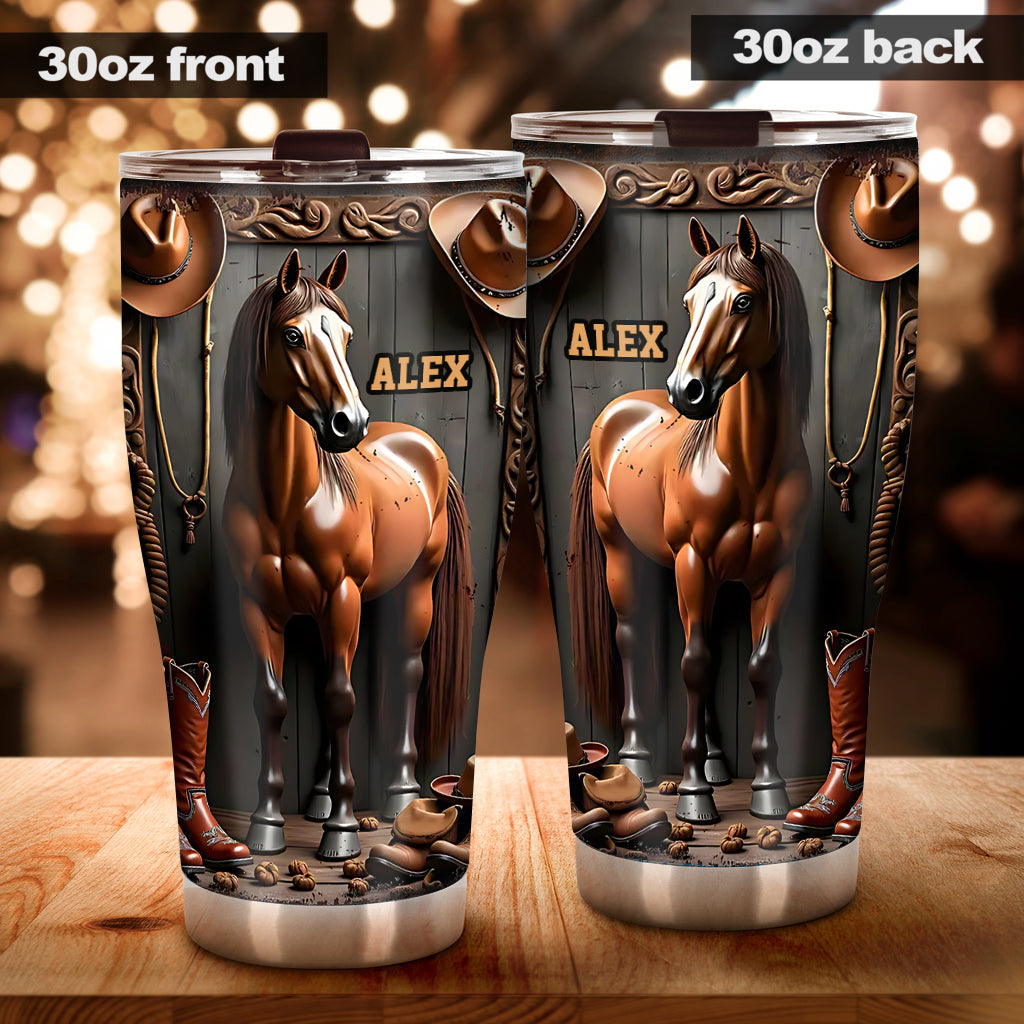 Love Horses - Personalized Horse Tumbler