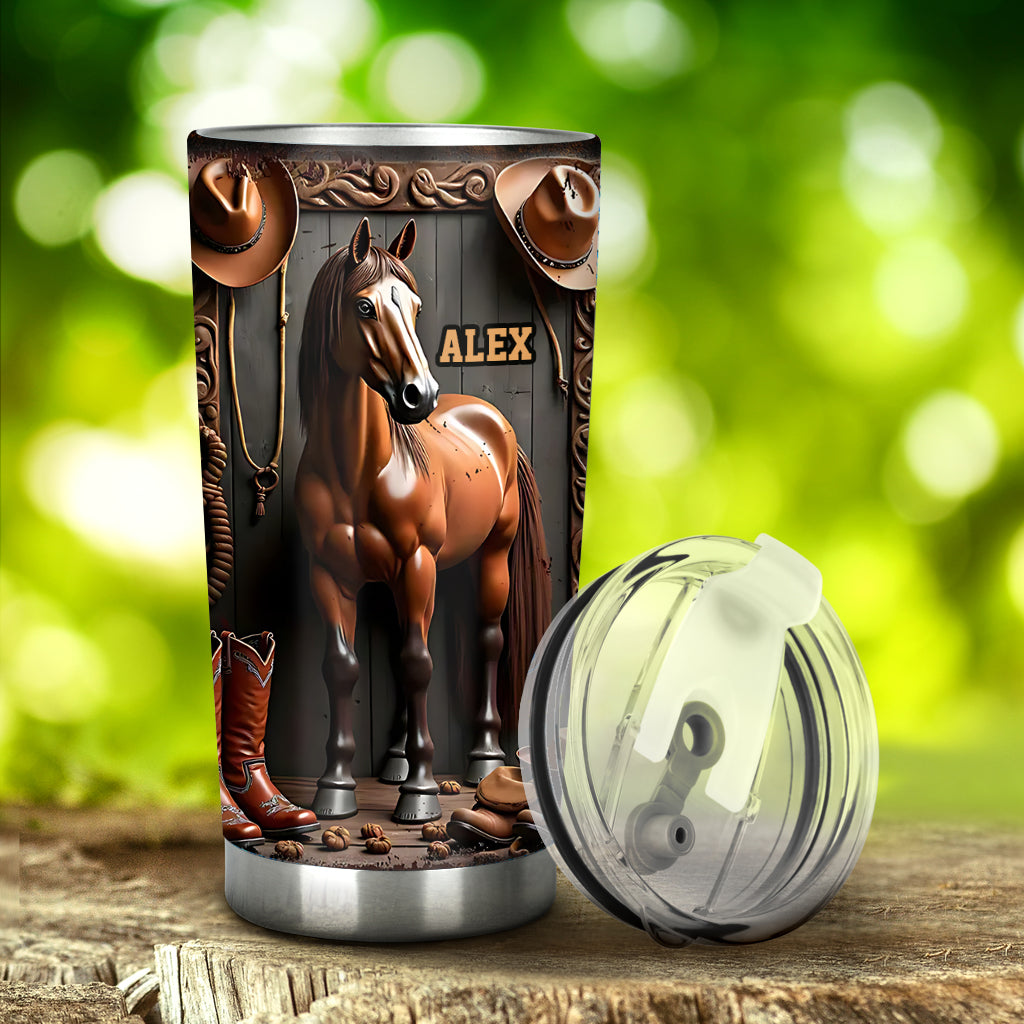 Love Horses - Personalized Horse Tumbler