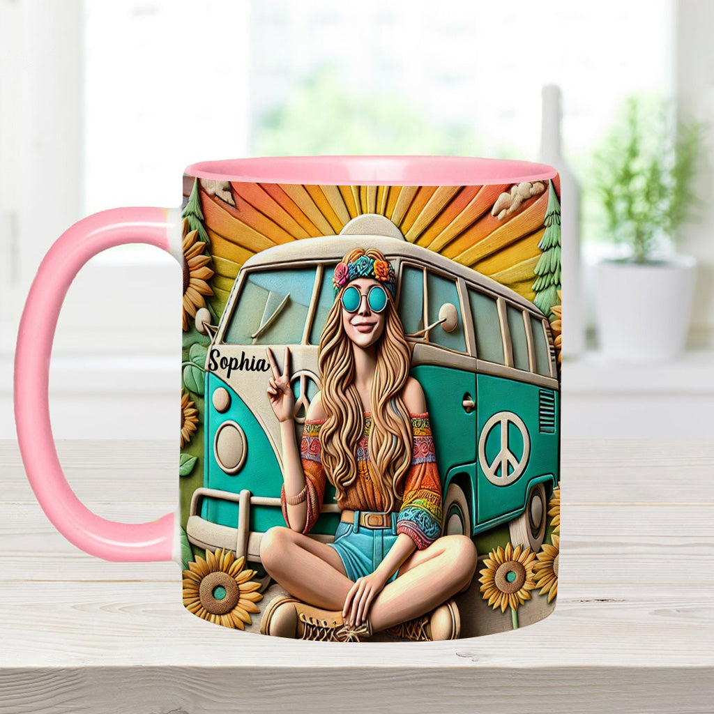 Hippie Soul – Personalisierte Tasse mit Hippie-Akzent