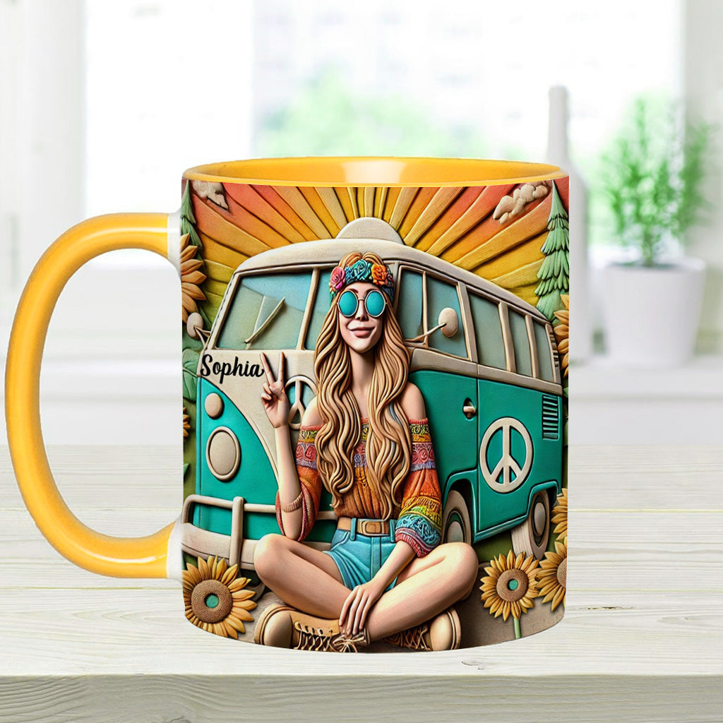 Hippie Soul – Personalisierte Tasse mit Hippie-Akzent