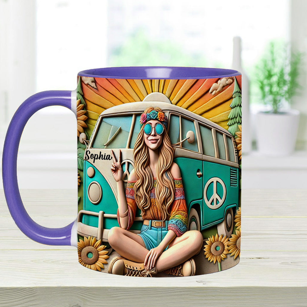 Hippie Soul – Personalisierte Tasse mit Hippie-Akzent