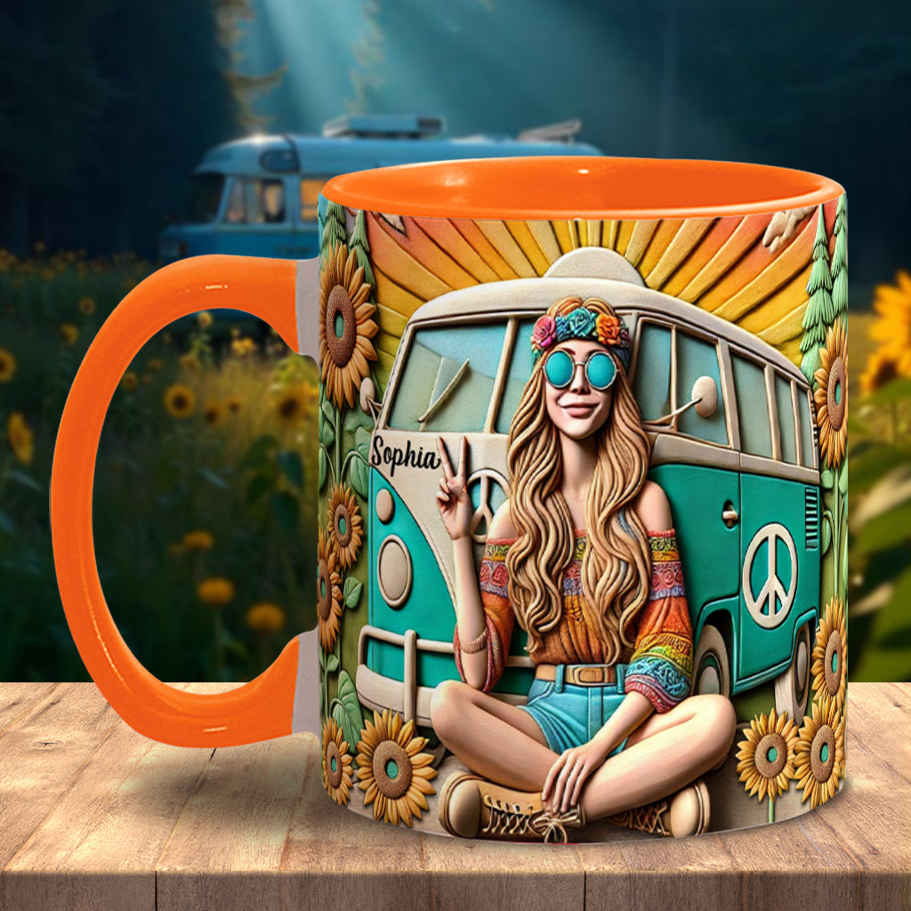 Hippie Soul – Personalisierte Tasse mit Hippie-Akzent