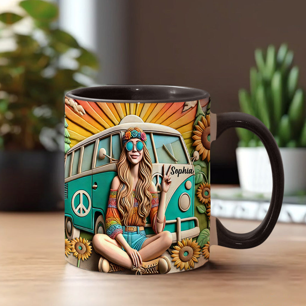 Hippie Soul – Personalisierte Tasse mit Hippie-Akzent