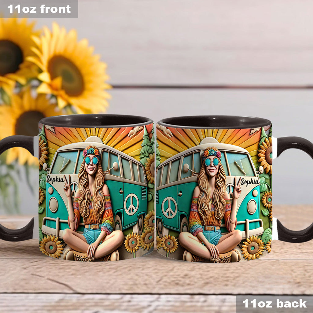 Hippie Soul – Personalisierte Tasse mit Hippie-Akzent