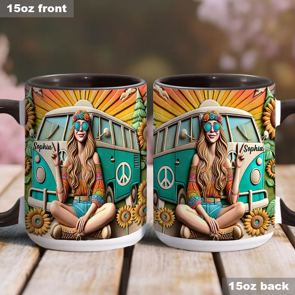 Hippie Soul – Personalisierte Tasse mit Hippie-Akzent