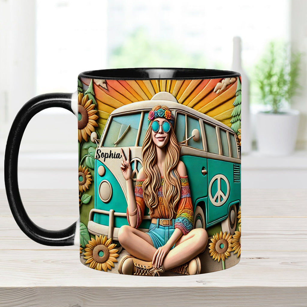 Hippie Soul – Personalisierte Tasse mit Hippie-Akzent