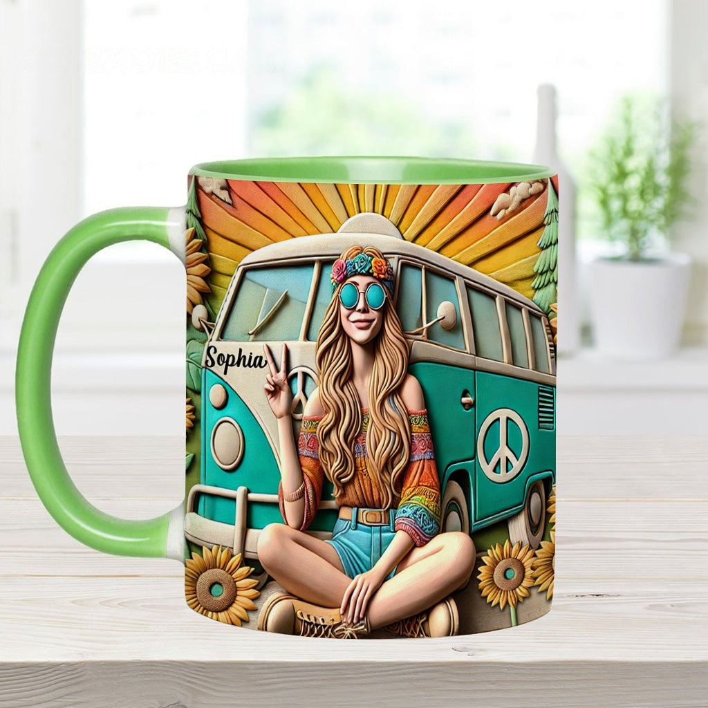 Hippie Soul – Personalisierte Tasse mit Hippie-Akzent