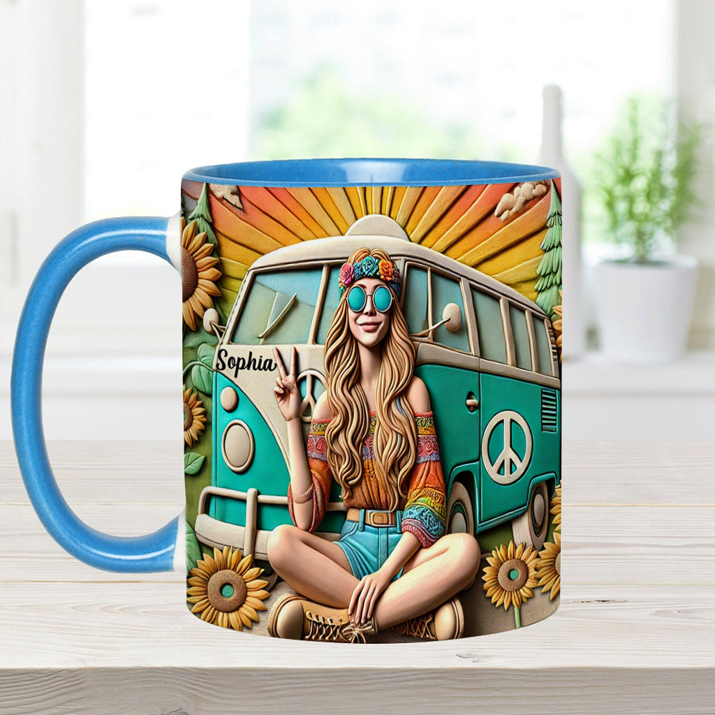 Hippie Soul – Personalisierte Tasse mit Hippie-Akzent