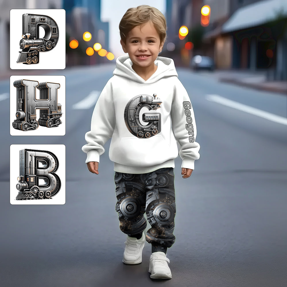 Fantastischer Zug – Personalisierter Kinder-Hoodie & Kinder-Jogginghose