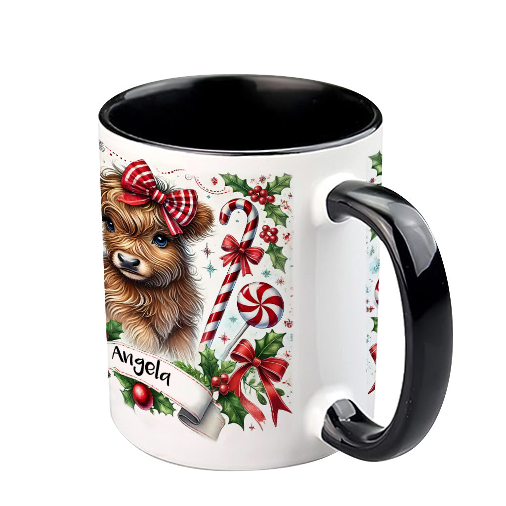 Cute Highland Cow - Personalized Accent Mug