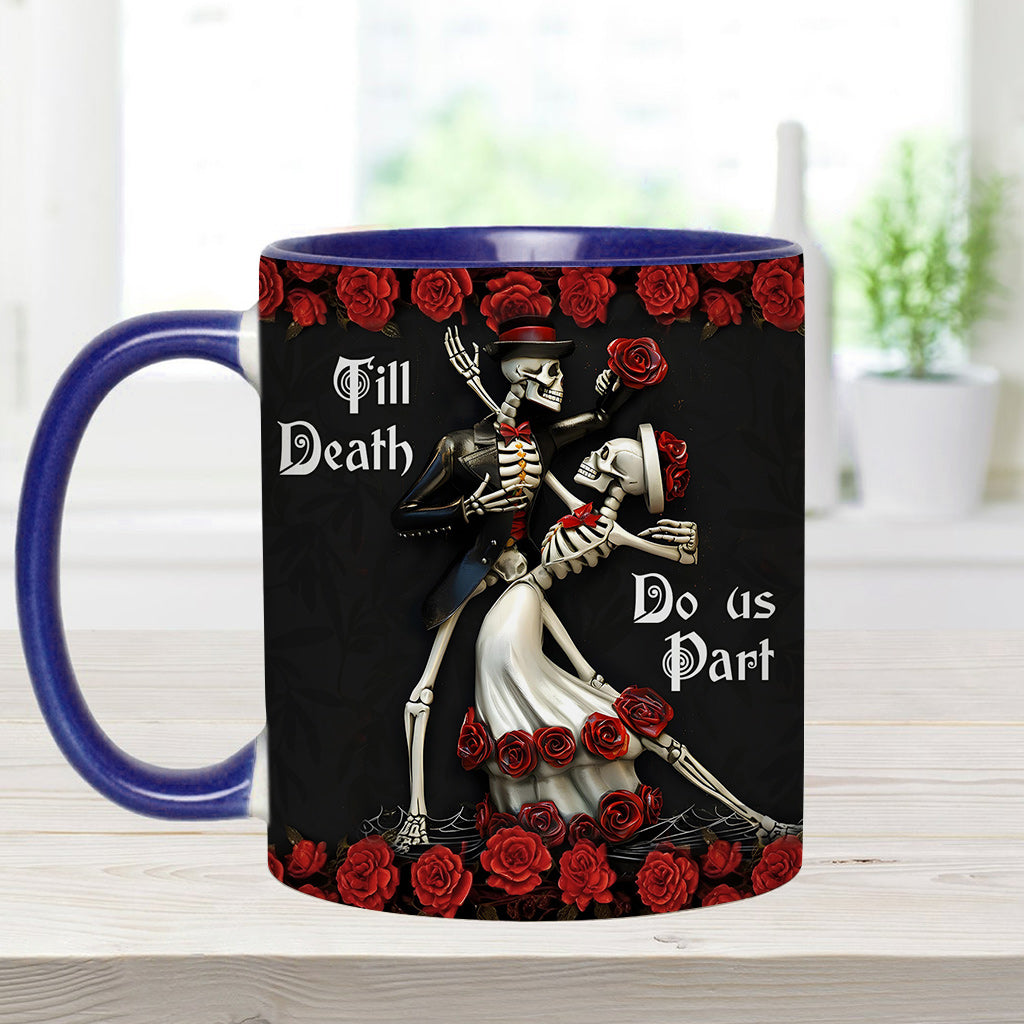 Bis dass der Tod uns scheidet – Personalisierte Tasse für Paare