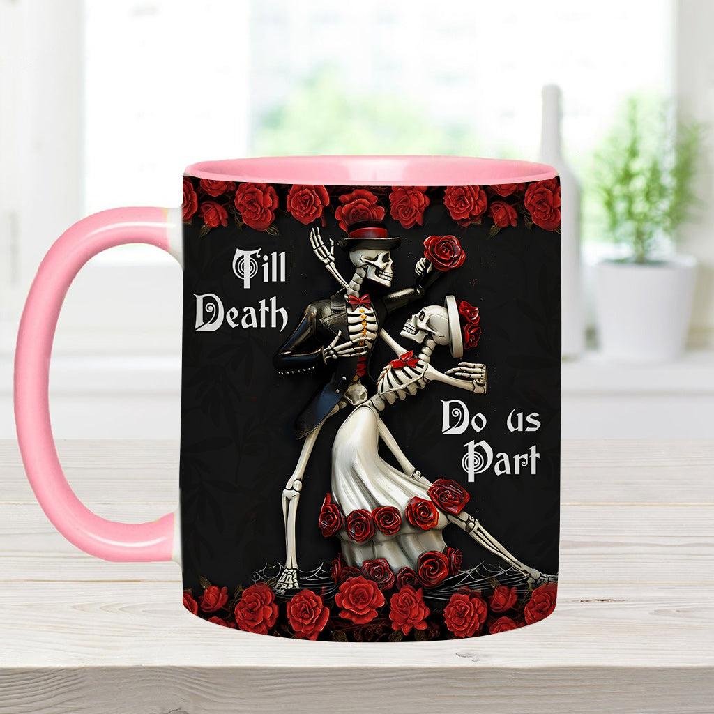 Bis dass der Tod uns scheidet – Personalisierte Tasse für Paare