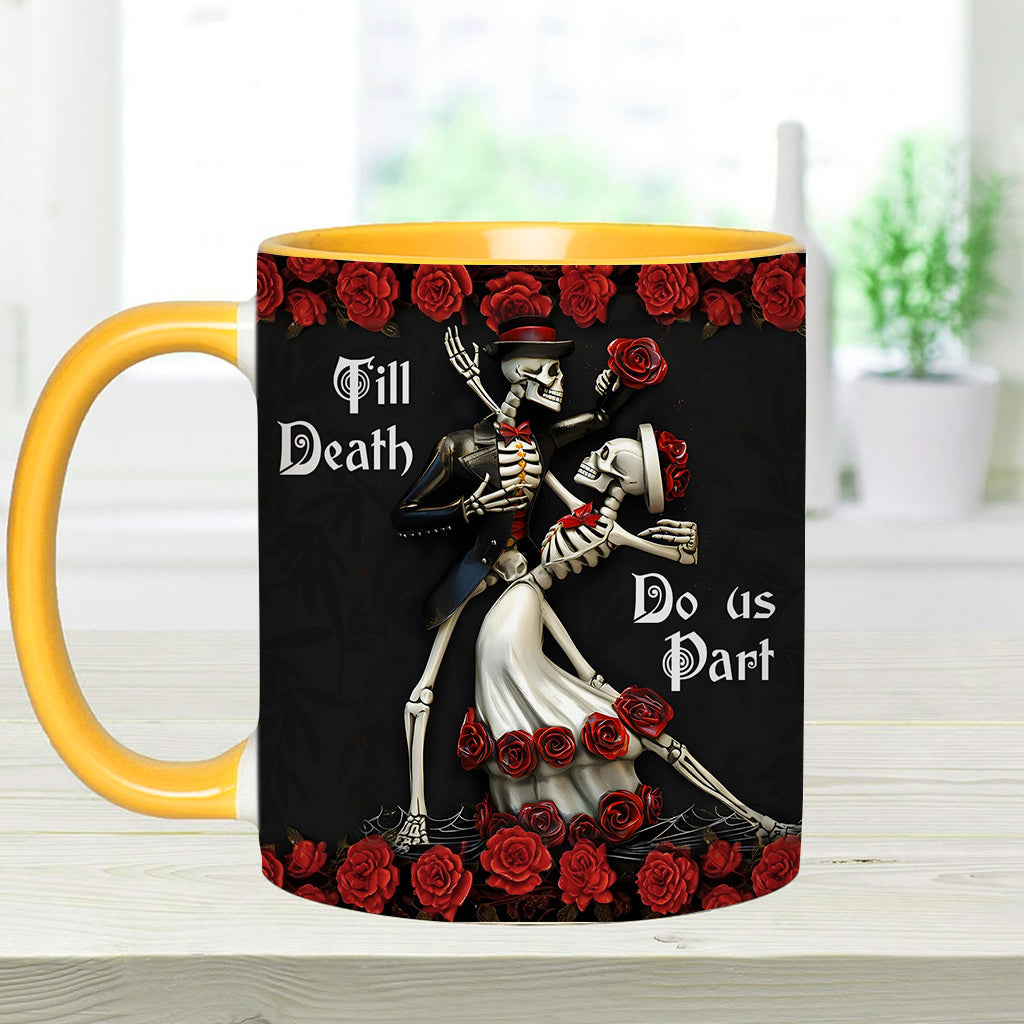 Bis dass der Tod uns scheidet – Personalisierte Tasse für Paare