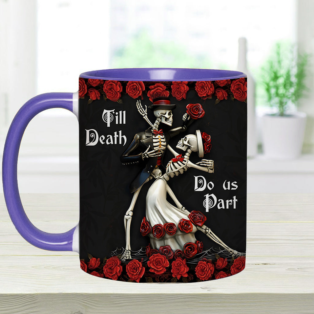 Bis dass der Tod uns scheidet – Personalisierte Tasse für Paare