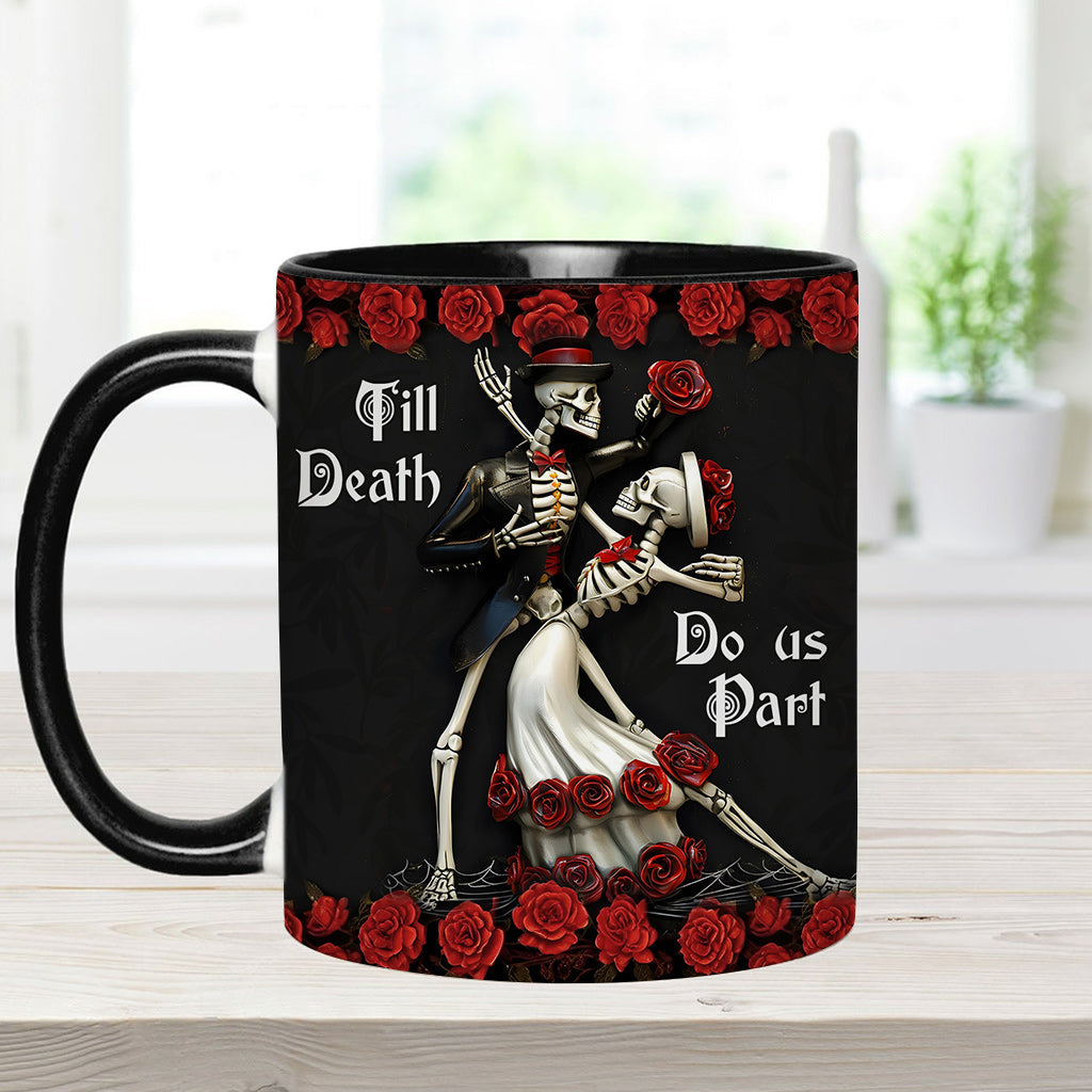 Bis dass der Tod uns scheidet – Personalisierte Tasse für Paare